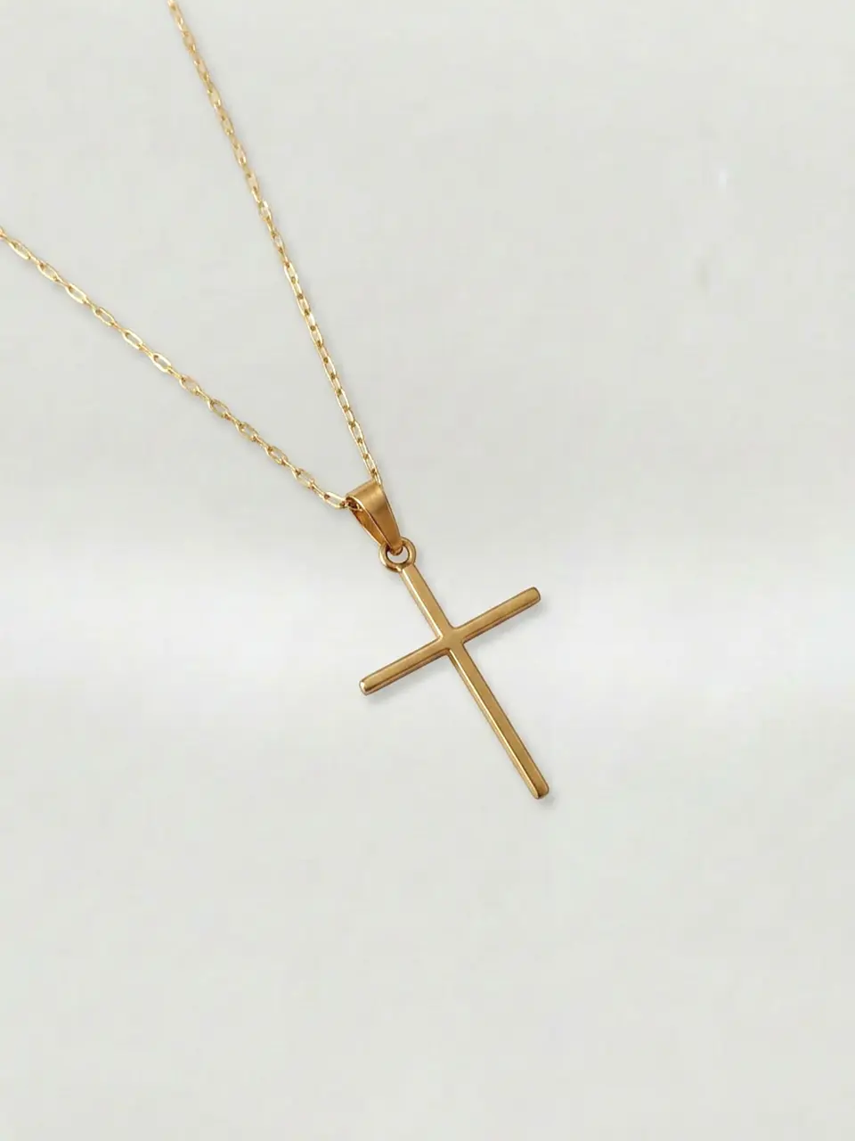 Cadena Devoción Clásica con Cruz Oro 18k 1