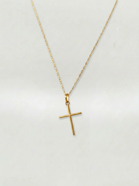Cadena Devoción Clásica con Cruz Oro 18k