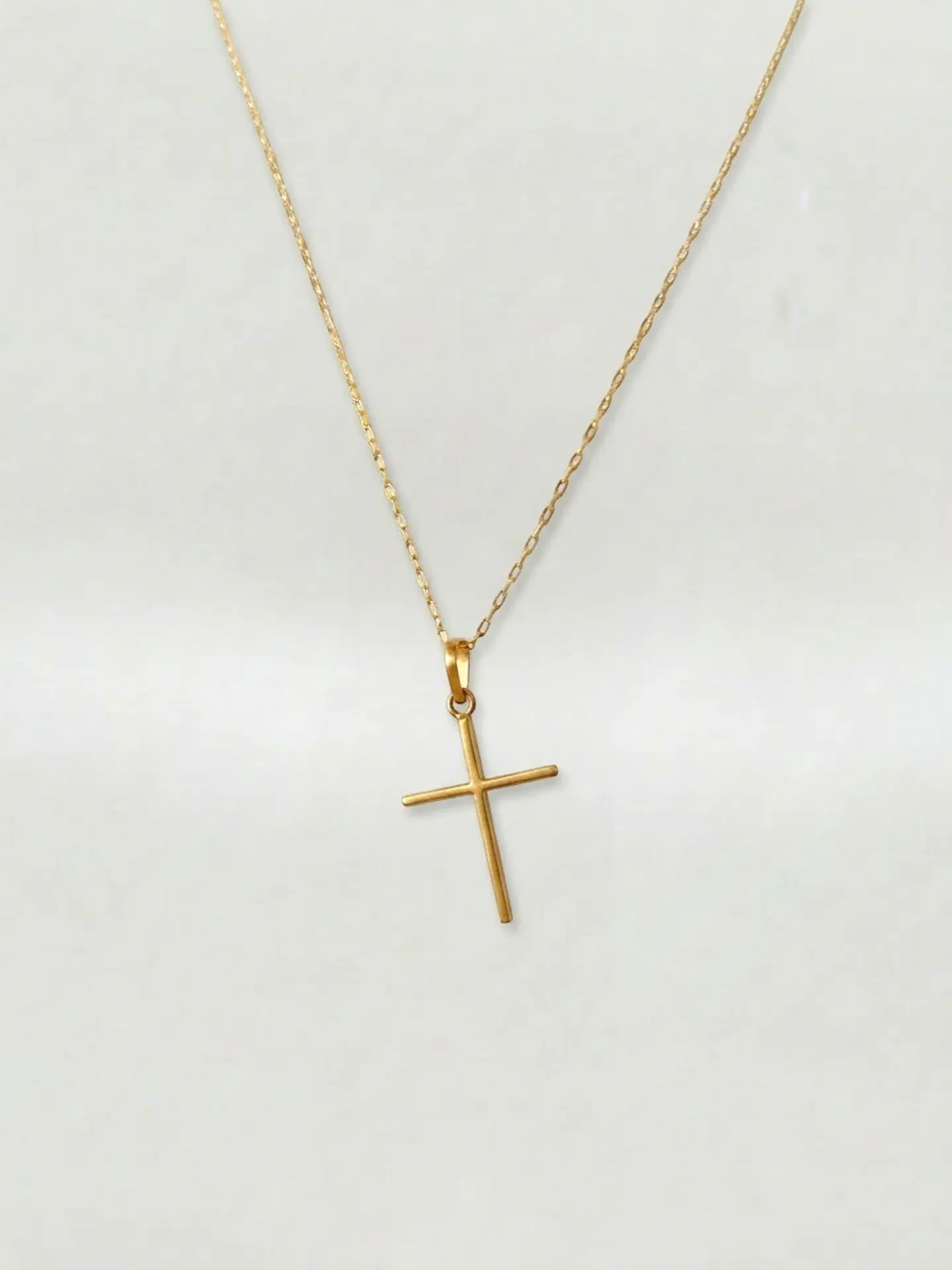 Cadena Devoción Clásica con Cruz Oro 18k 2