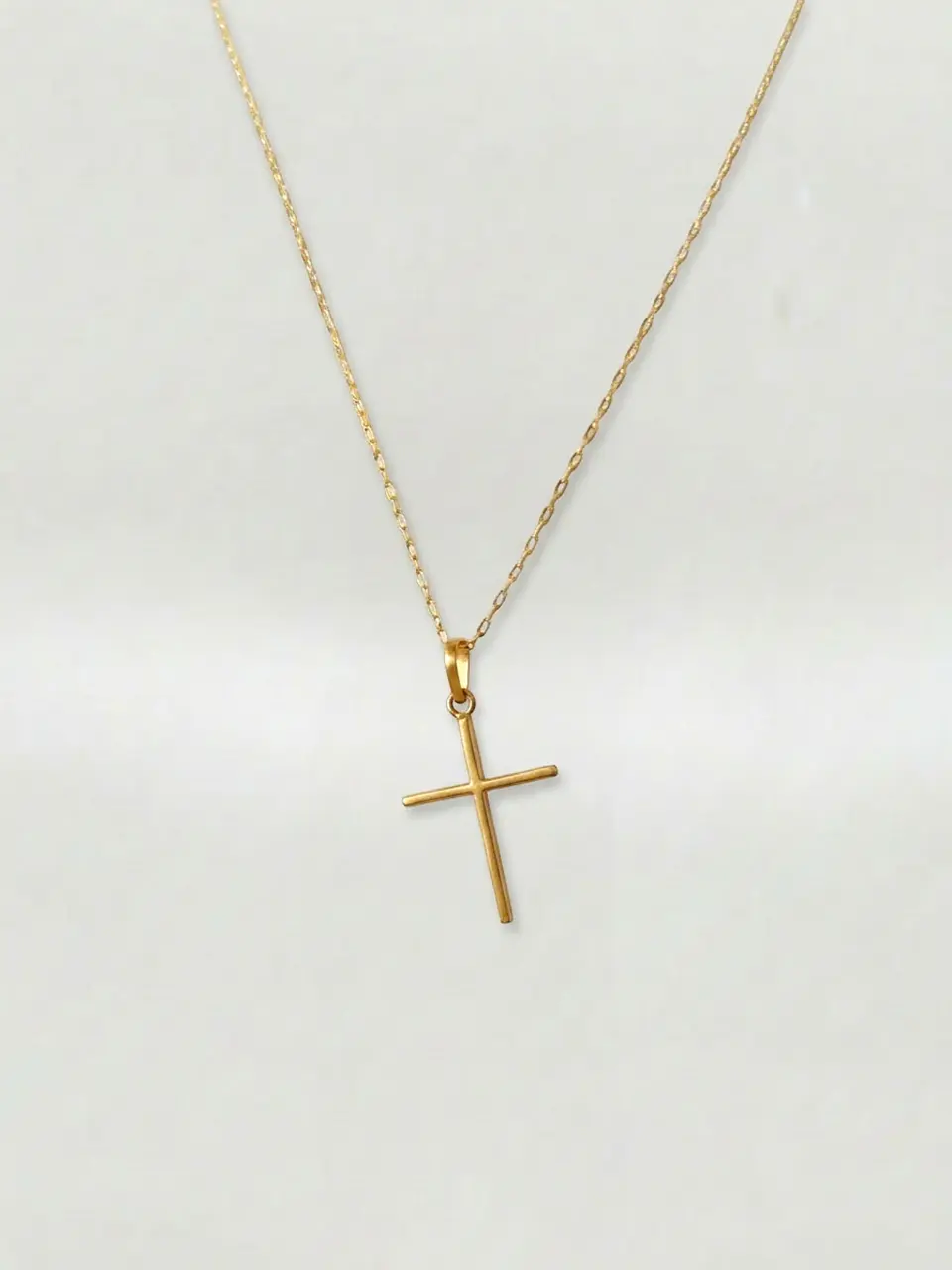 Cadena Devoción Clásica con Cruz Oro 18k 2