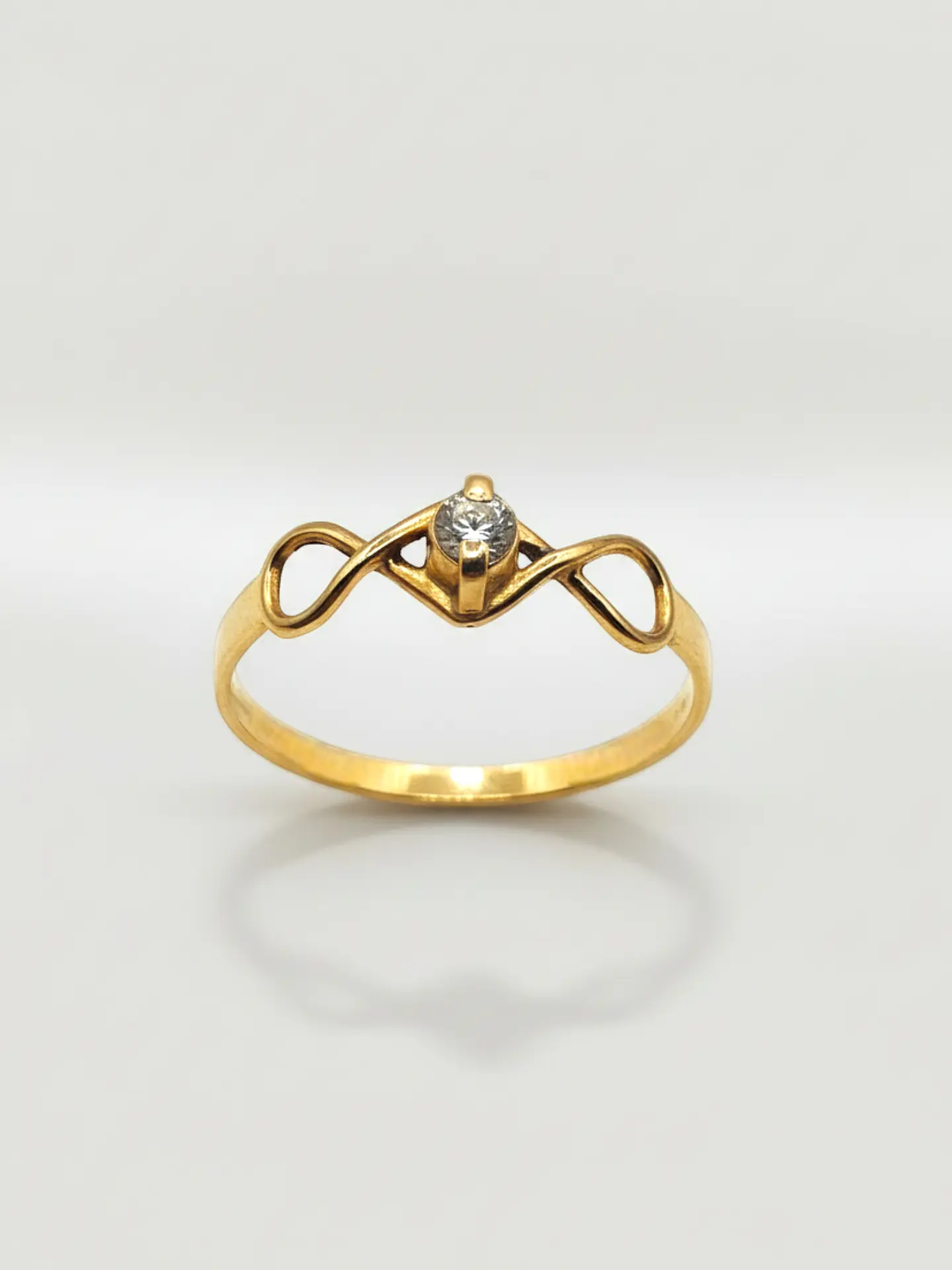 Anillo Promesa Infinita con Circón Oro 18k 4