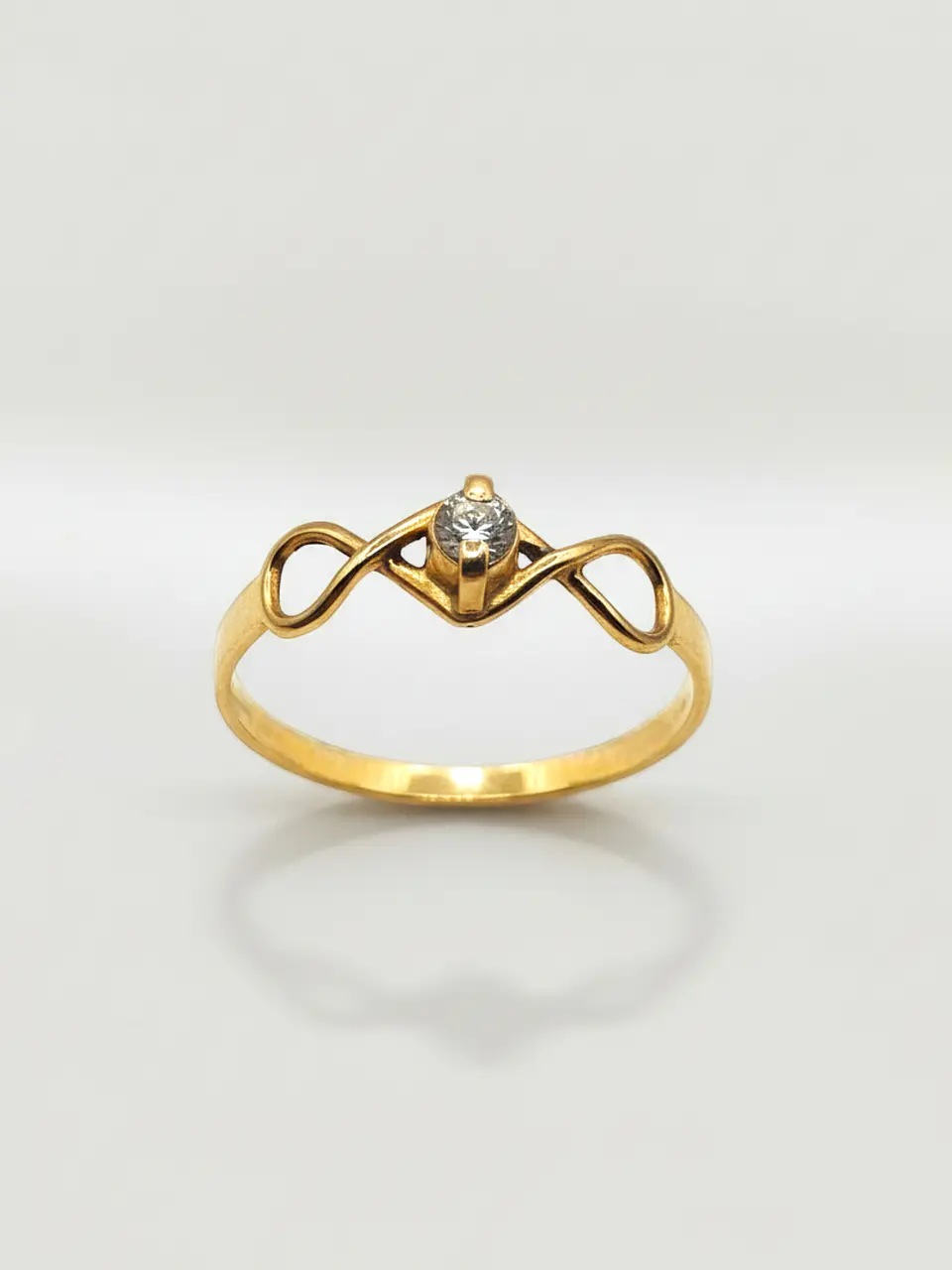 Anillo Promesa Infinita con Circón Oro 18k 4
