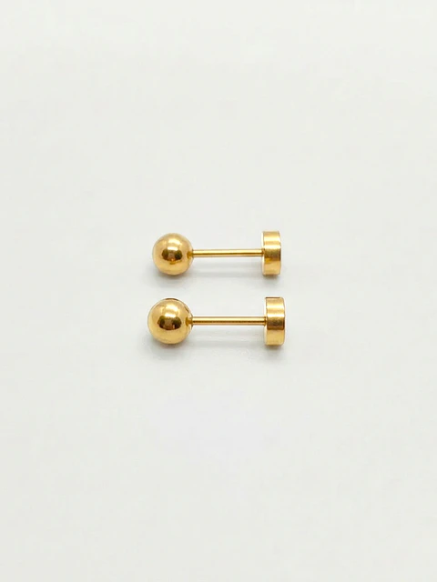 Aros Abridores Esfera Esencial Chico Oro 14k