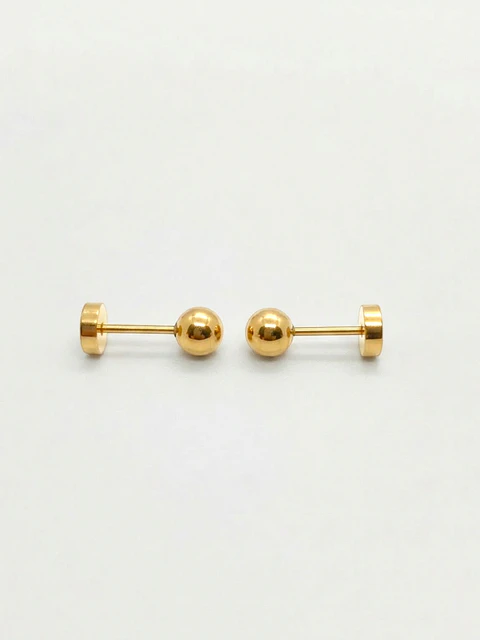 Aros Abridores Esfera Esencial Chico Oro 14k