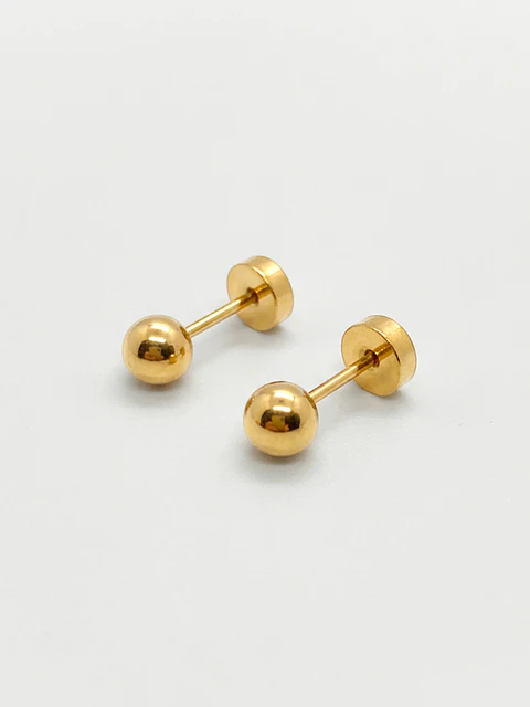 Aros Abridores Esfera Esencial Chico Oro 14k