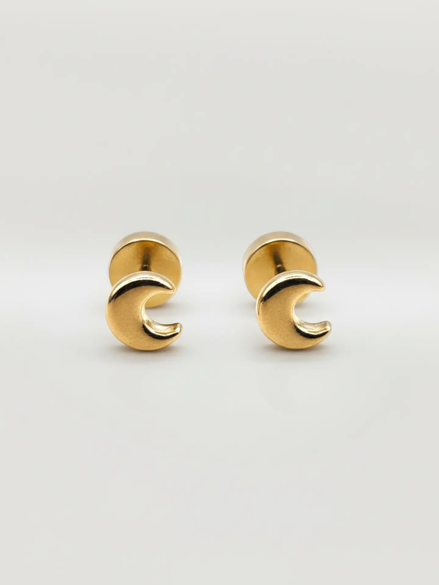 Aros Luna Creciente Mediano Oro 14k 1