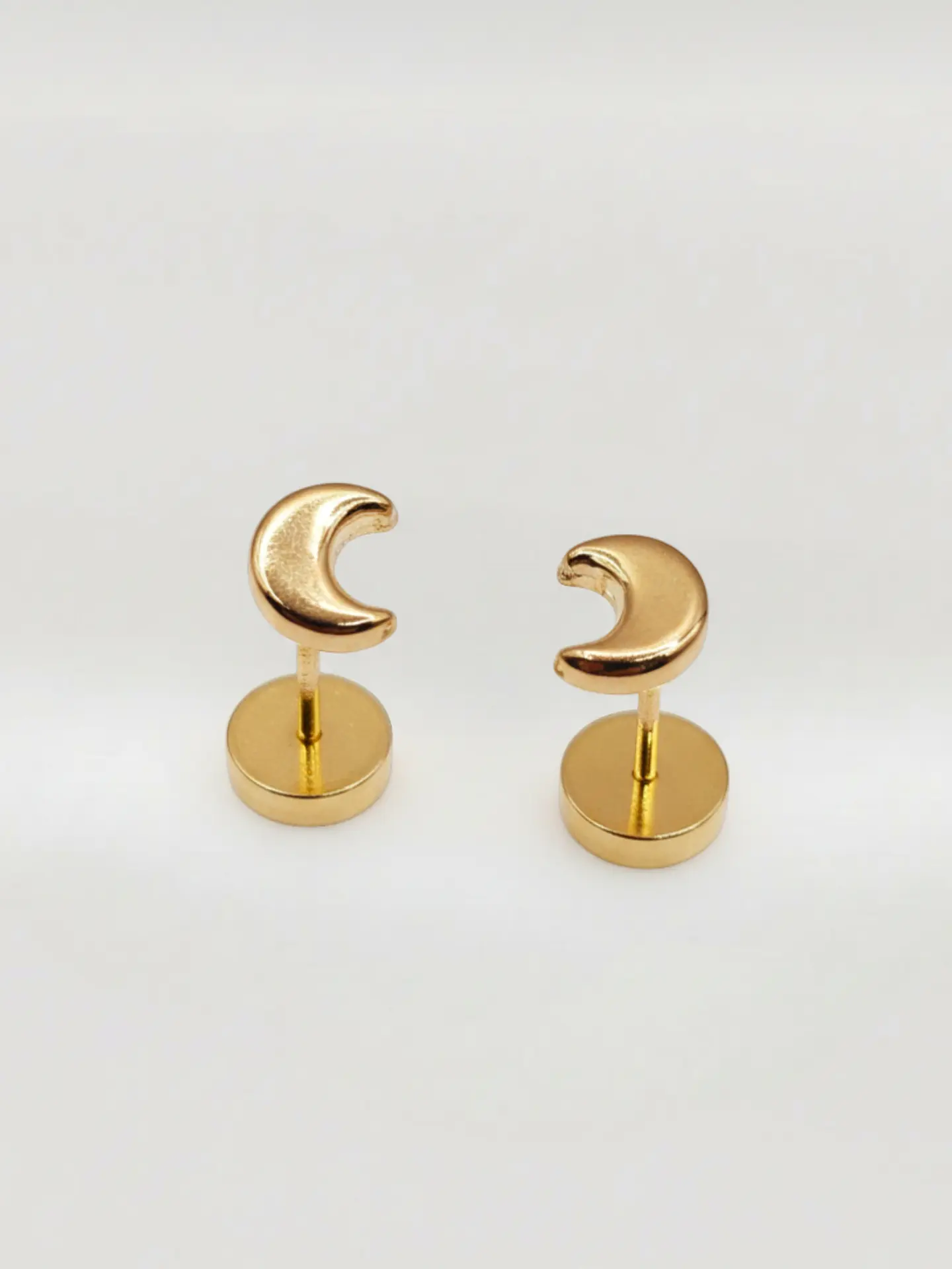 Aros Luna Creciente Mediano Oro 14k 5