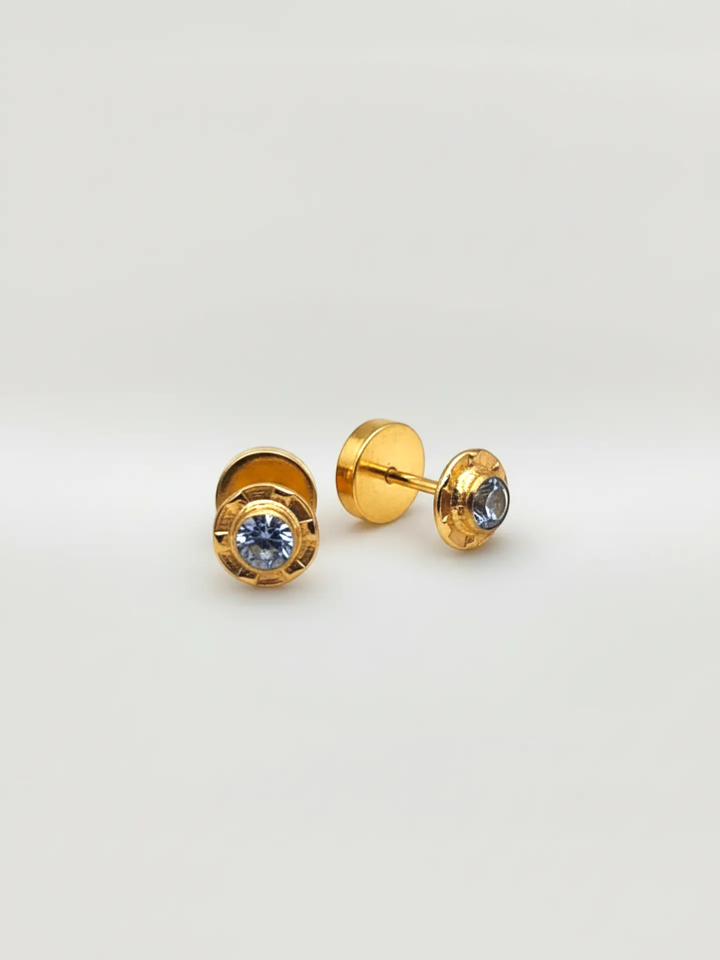 Aros Abridores Brisa de Mar Aguamarina Chico Oro 14k 4
