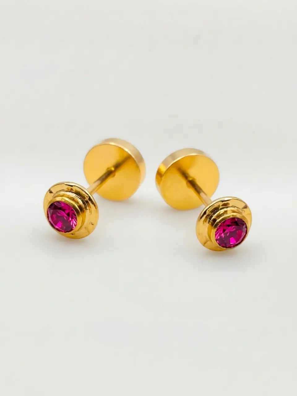 Aros Abridores Mística Rosa de Francia Mediano Oro 14k 3