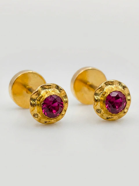 Aros Abridores Mística Rosa de Francia Mediano Oro 14k