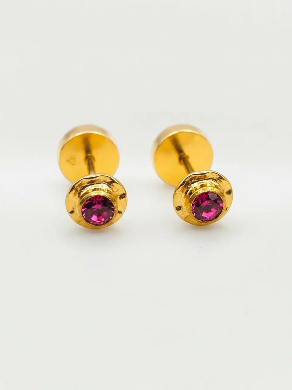 Aros Abridores Mística Rosa de Francia Mediano Oro 14k 4
