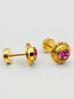 Aros Abridores Mística Rosa de Francia Grande Oro 14k - Miniatura 4