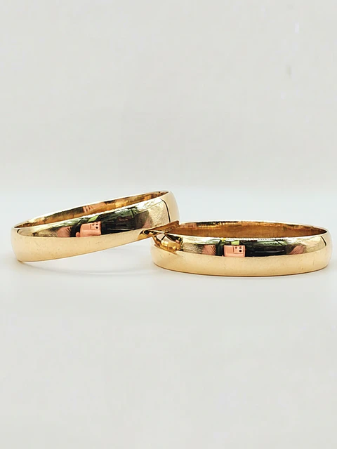 Argollas Tradición Media Caña 4 mm Oro 18k