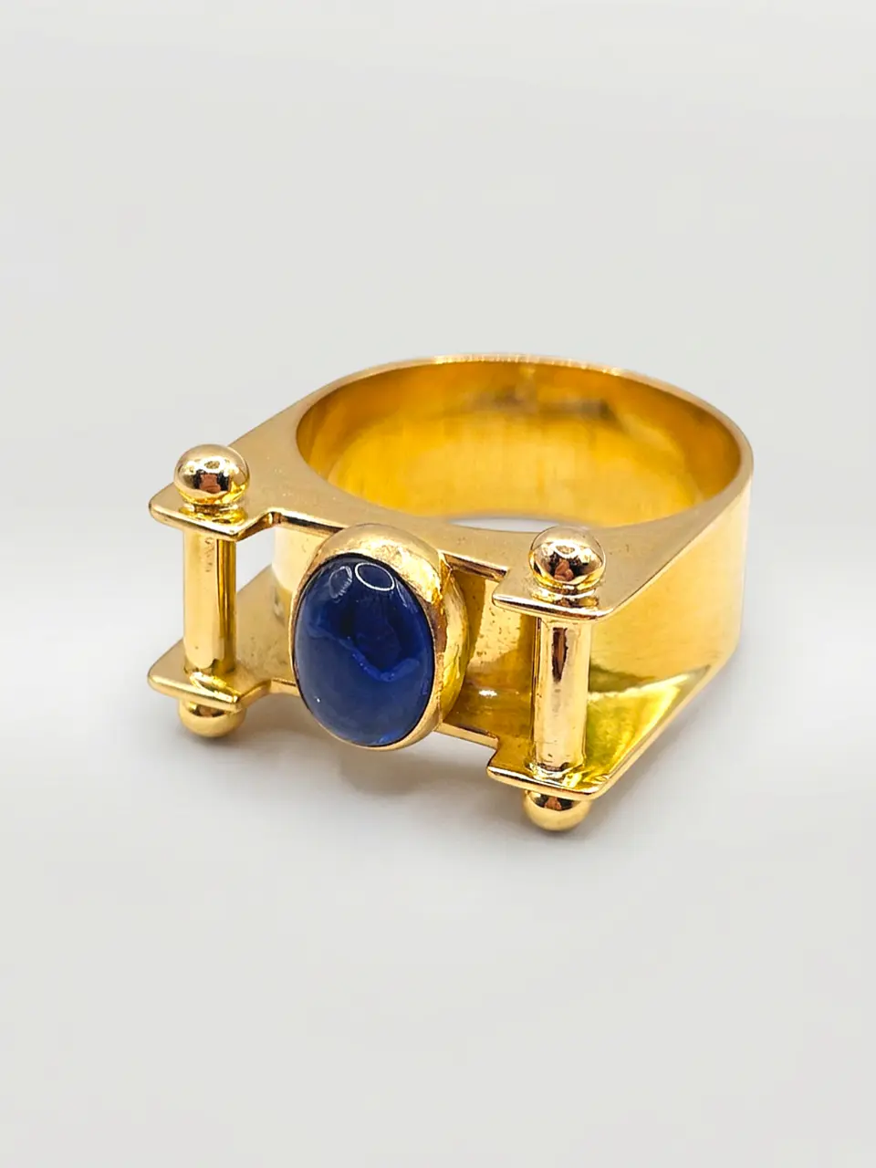Anillo Reina Charlotte de Zafiro Azul Oro 18k 2