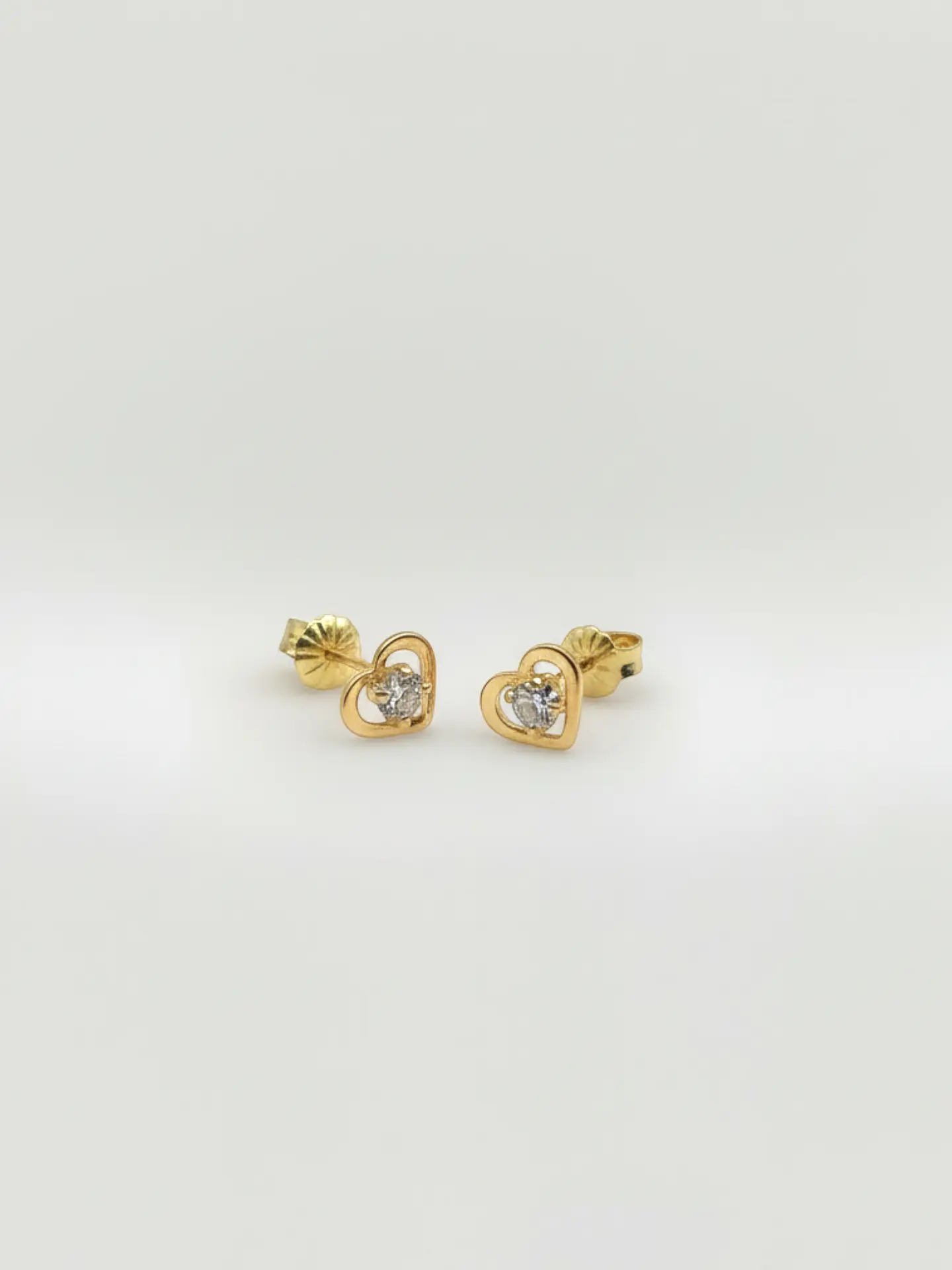 Aros Corazón Imperial con Circón Grande Oro 18k 1