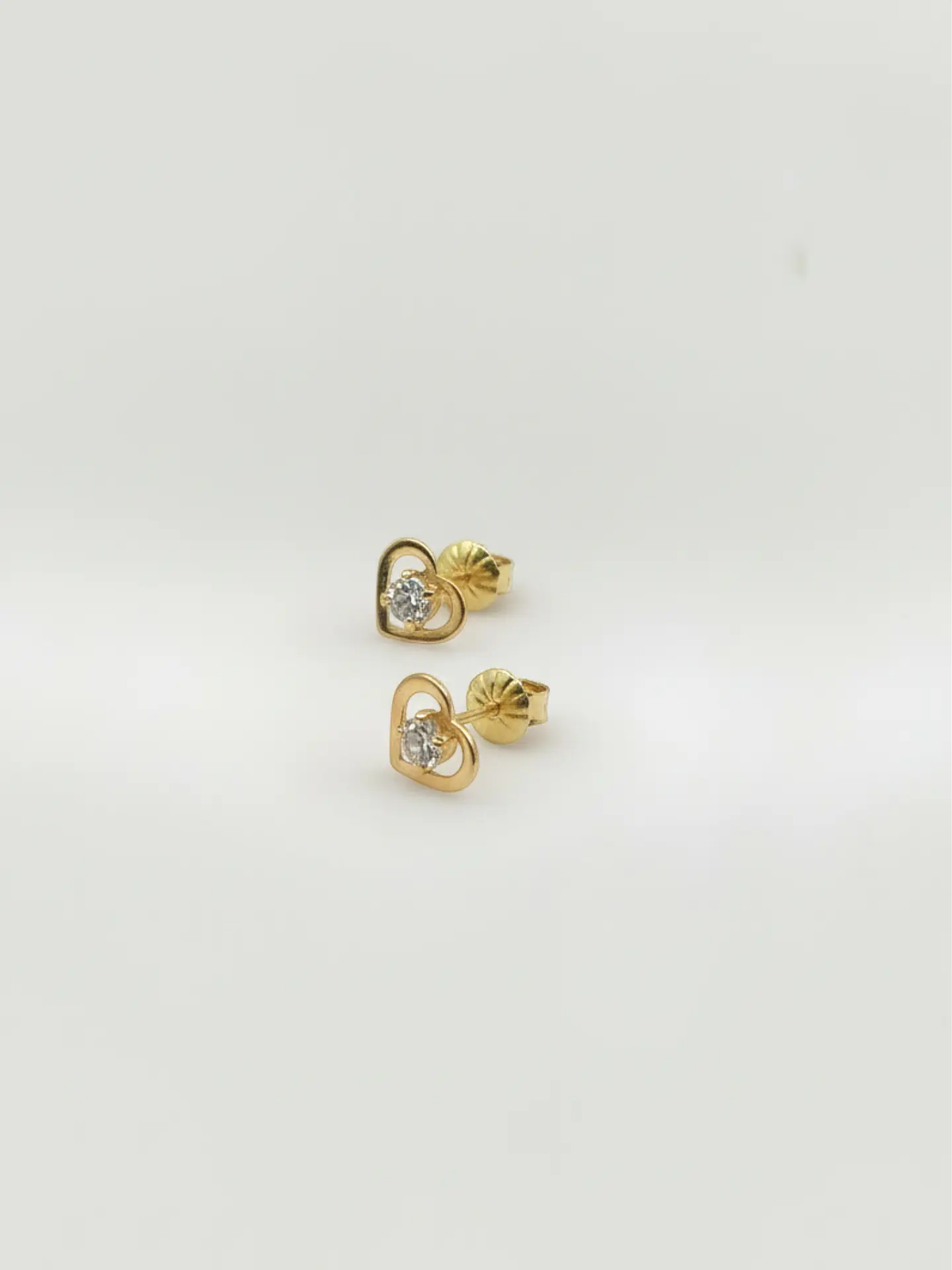 Aros Corazón Imperial con Circón Grande Oro 18k 3