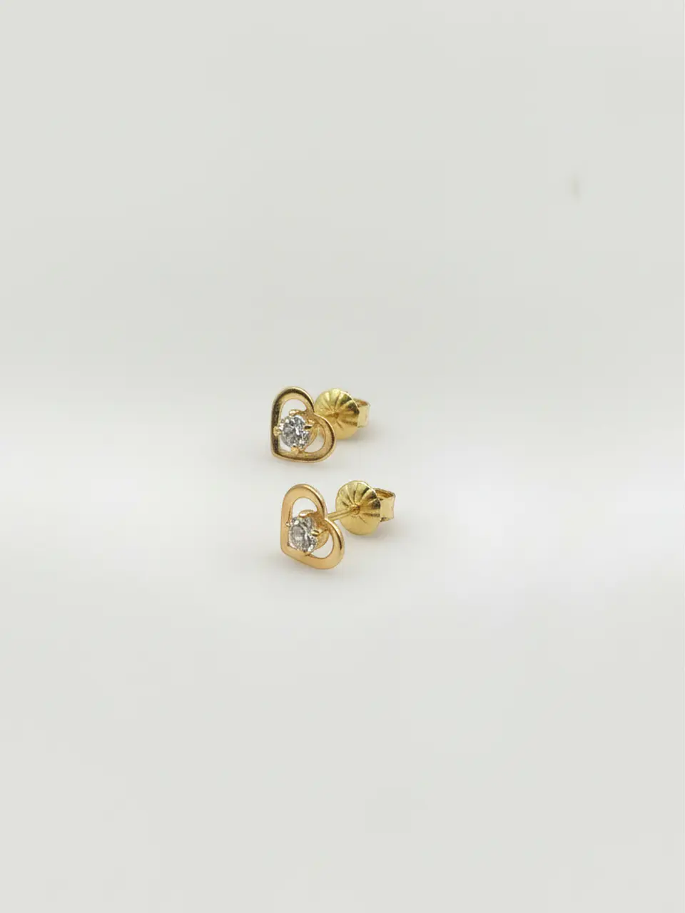 Aros Corazón Imperial con Circón Grande Oro 18k 3