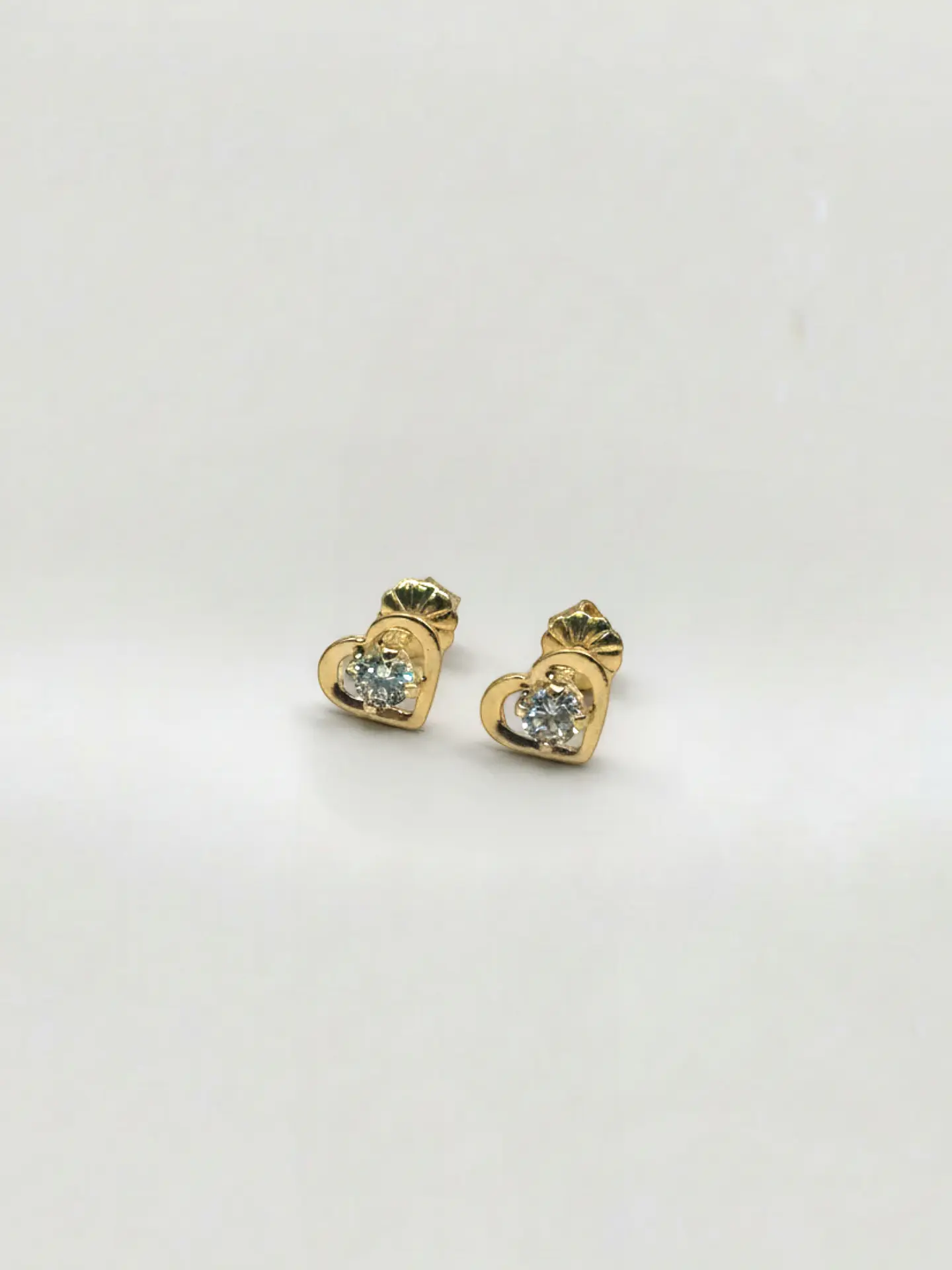 Aros Corazón Imperial con Circón Grande Oro 18k 4