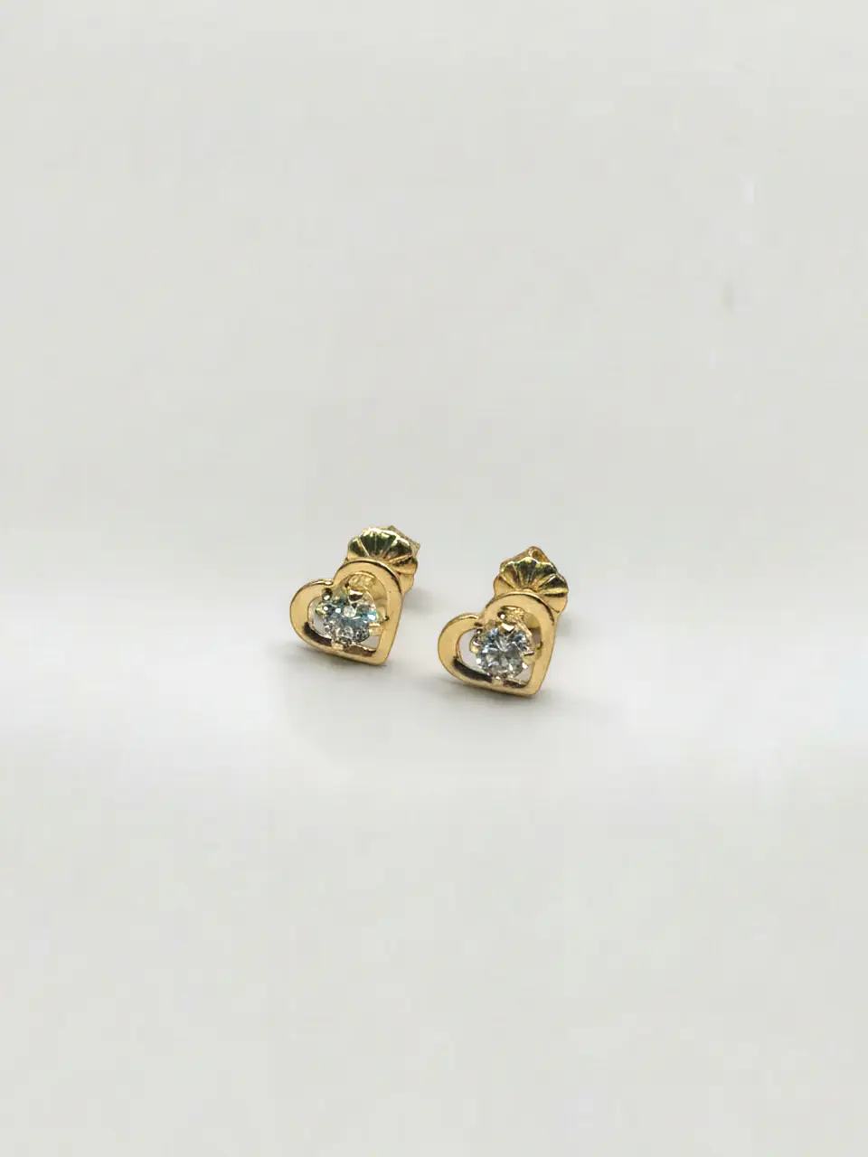 Aros Corazón Imperial con Circón Grande Oro 18k 4