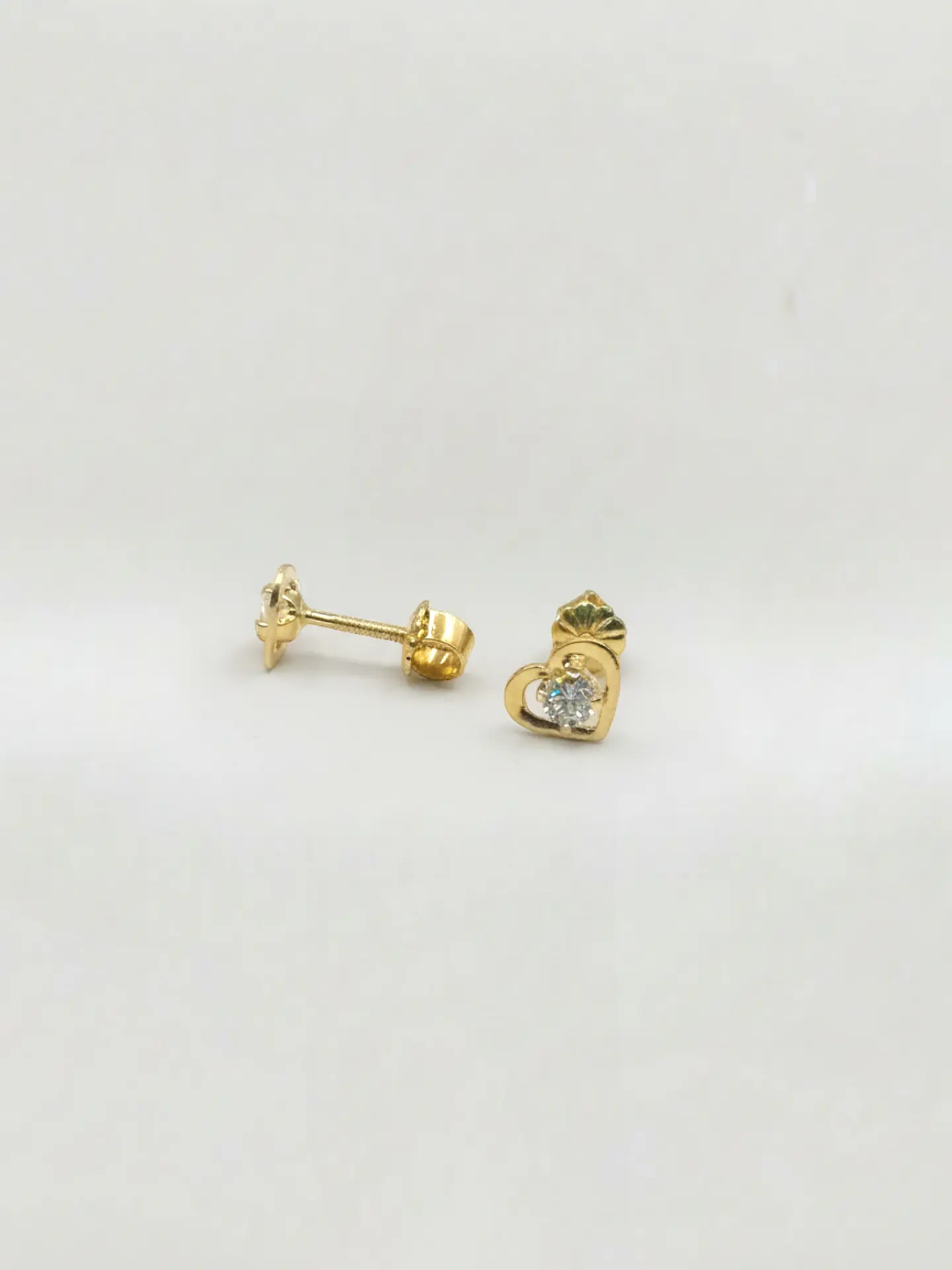 Aros Corazón Imperial con Circón Grande Oro 18k 6