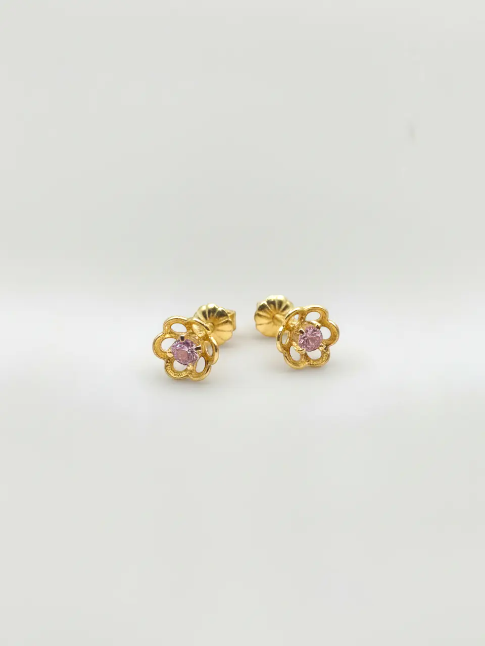 Aros Flor Rosa de Francia Mística Grande Oro 18k 1