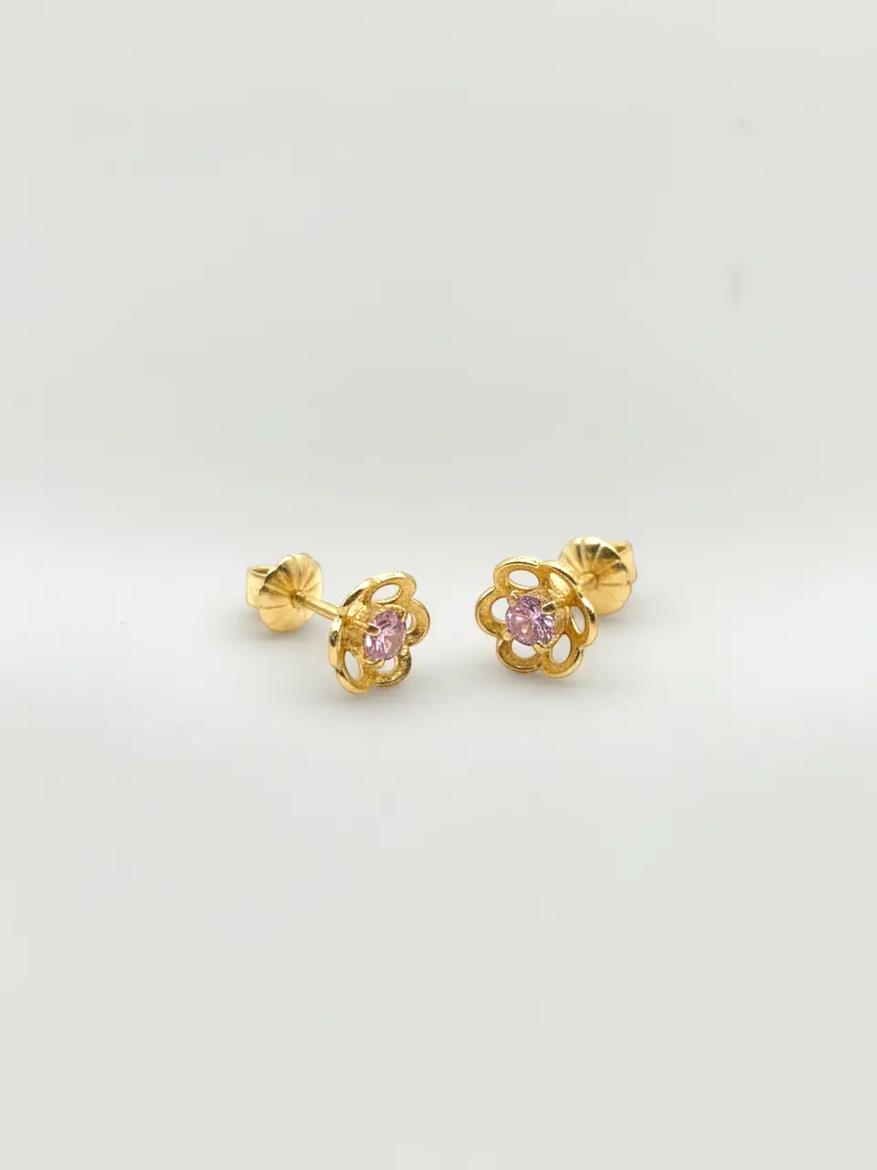 Aros Flor Rosa de Francia Mística Grande Oro 18k 4