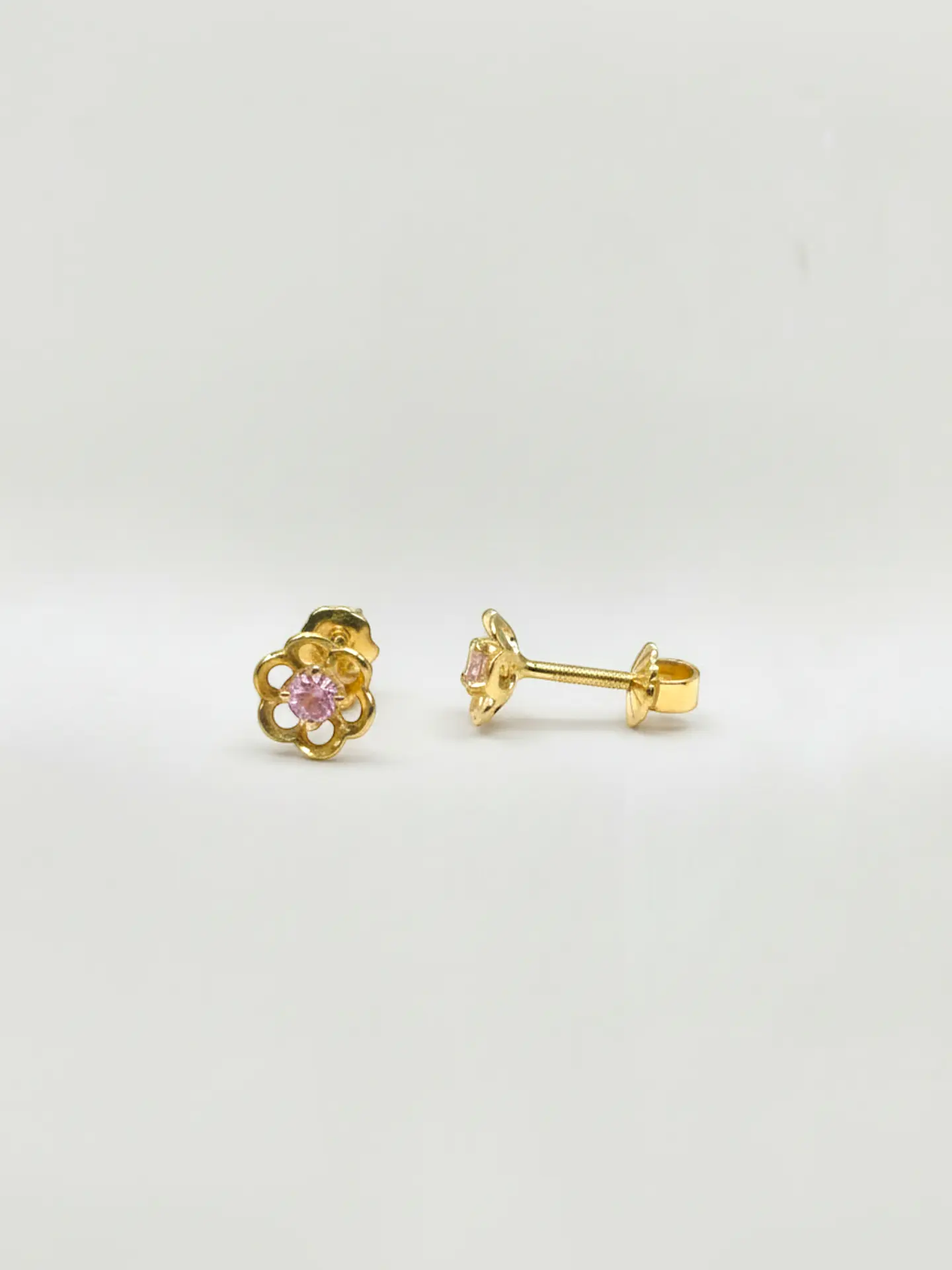 Aros Flor Rosa de Francia Mística Grande Oro 18k 5