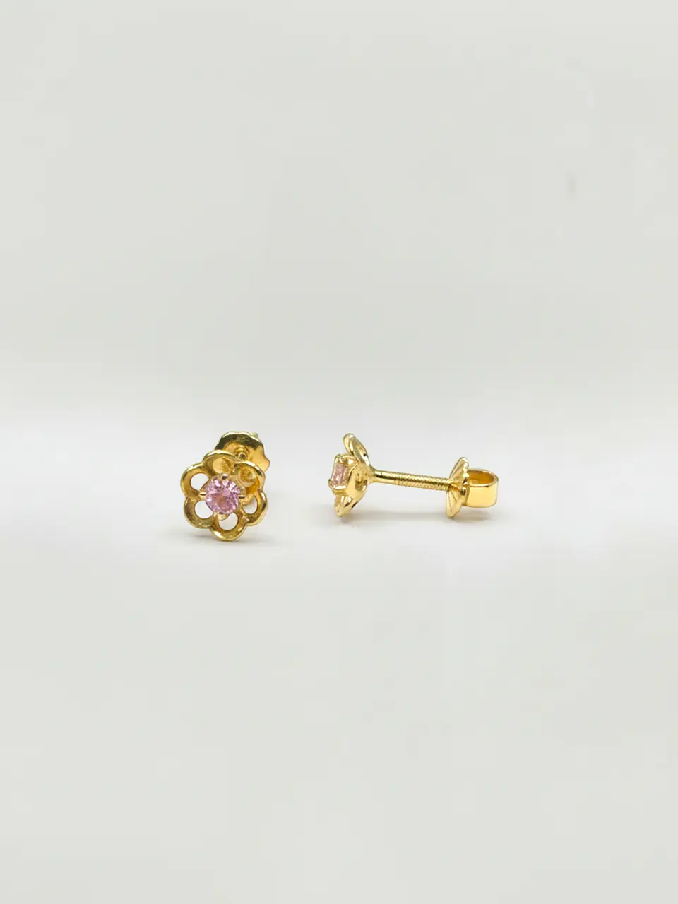 Aros Flor Rosa de Francia Mística Grande Oro 18k 5