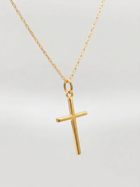 Cadena Devoción con Cruz Oro 18k