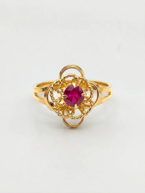 Anillo Rosa de Pasión de Rubí Oro 18k