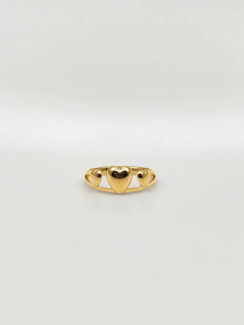 Anillo Trilogía de Amor Corazones Oro 18k