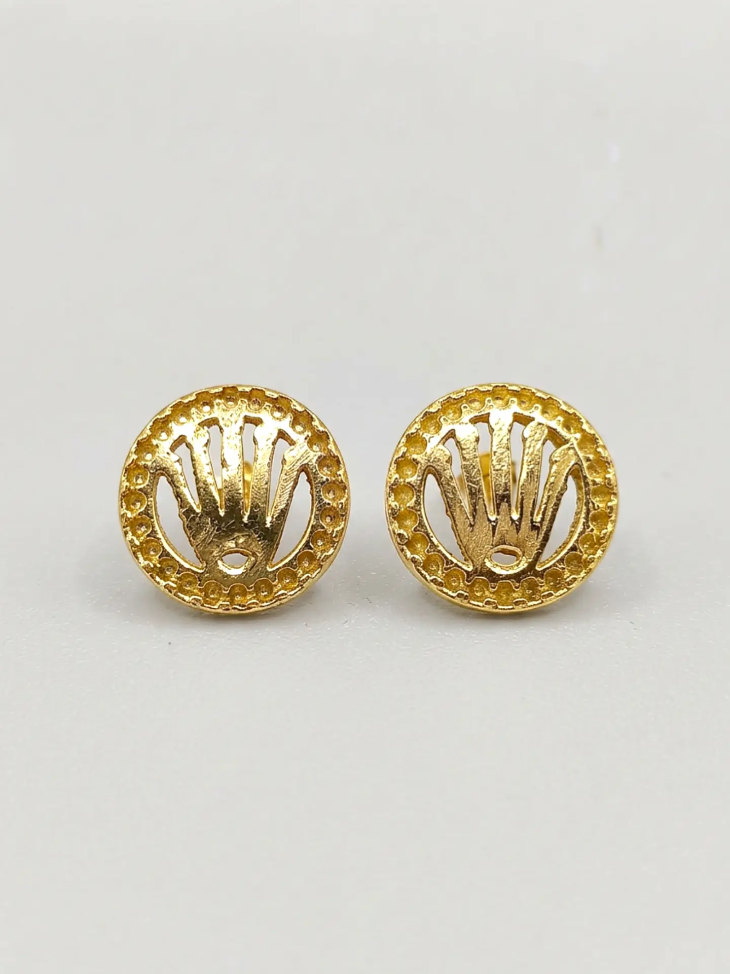 Aros Corona Real Oro 18k 1