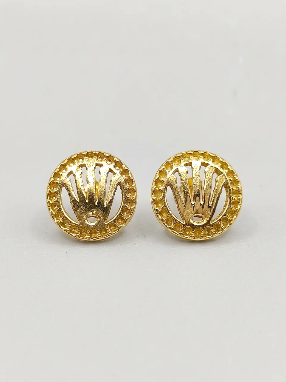 Aros Corona Real Oro 18k 1