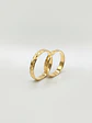 Argollas Nupciales Tallado Espiga 4 mm Oro 18k - Miniatura 2