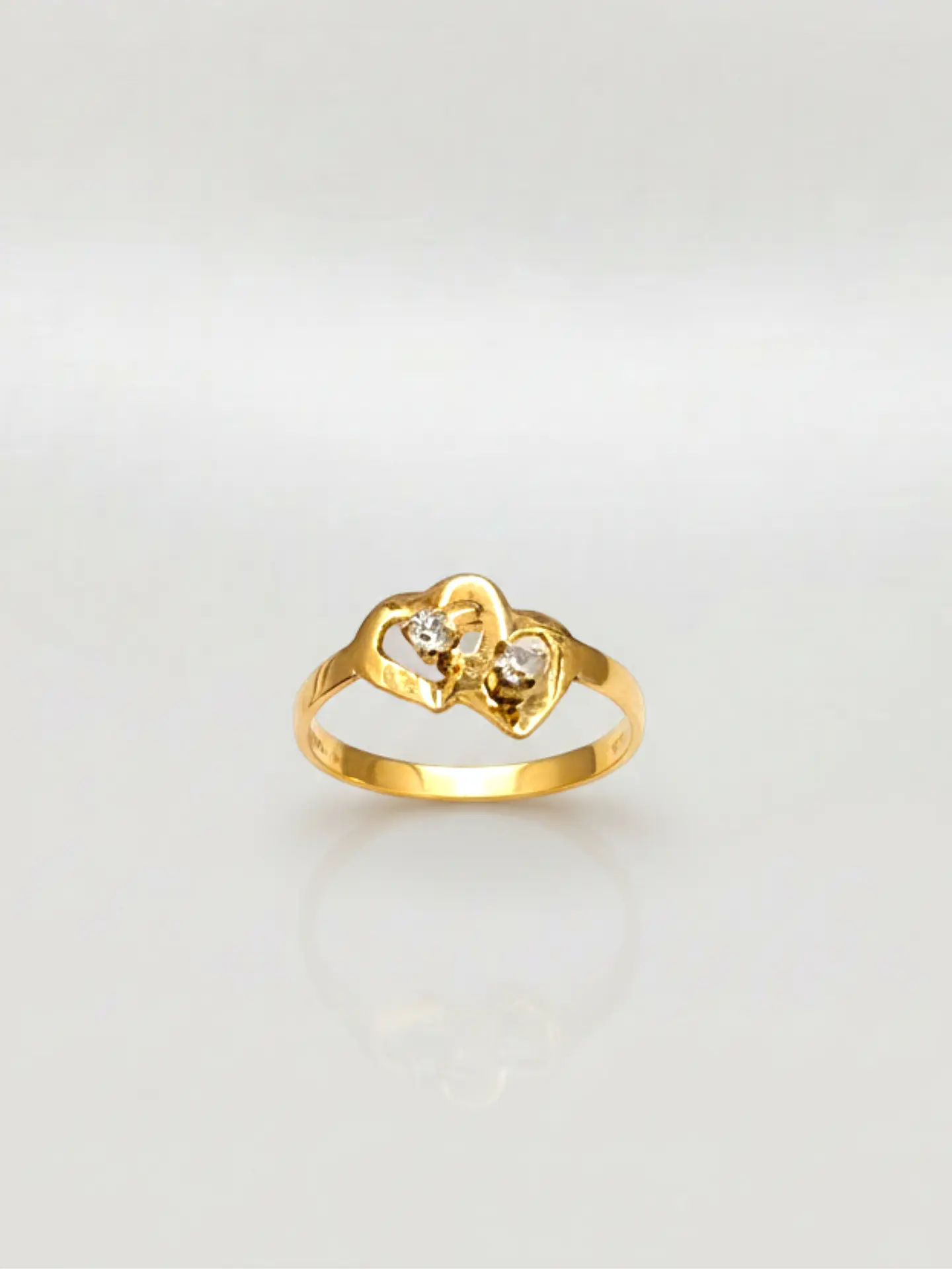 Anillo Almas Gemelas con Circones Oro 18k 1