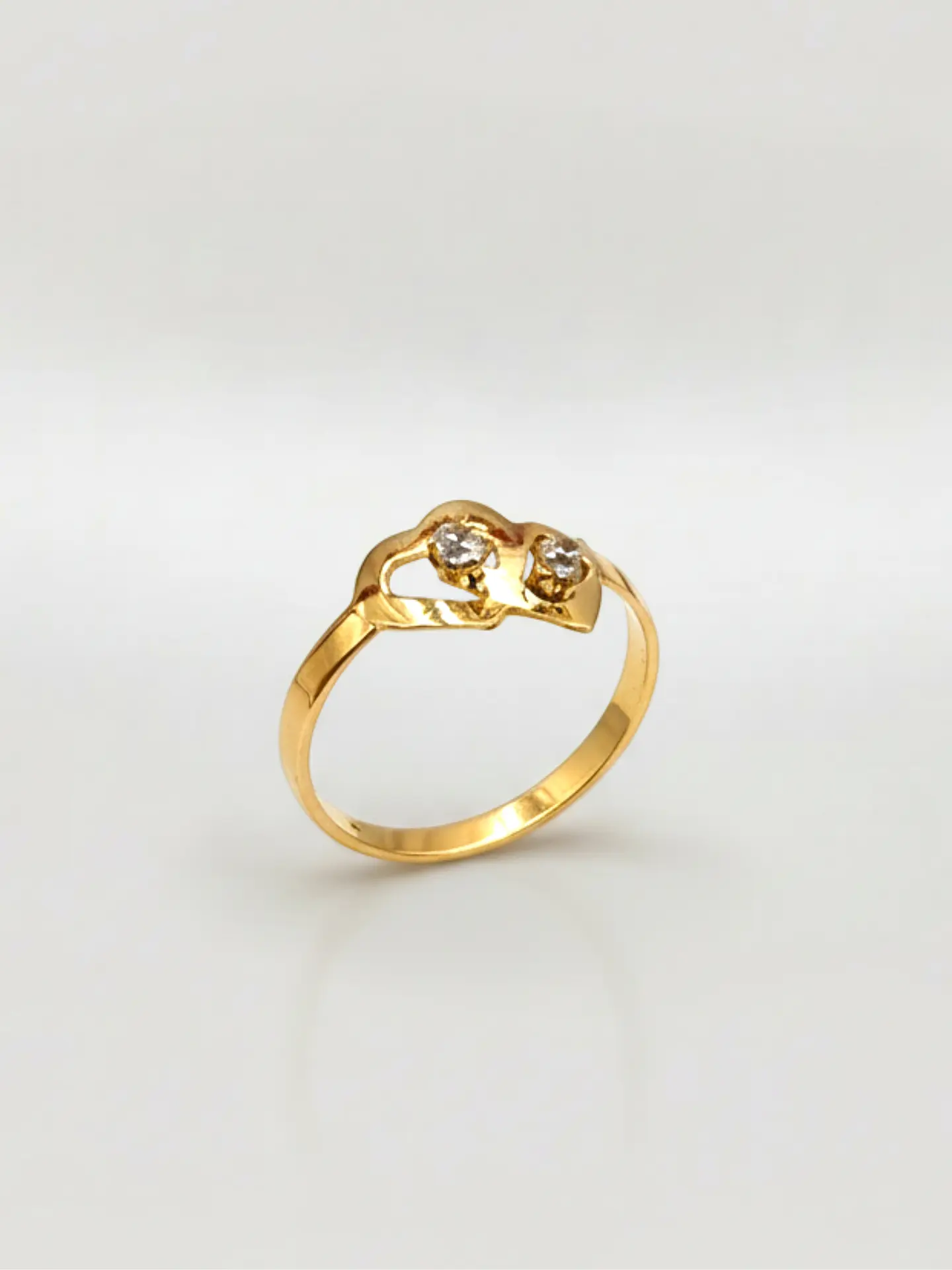 Anillo Almas Gemelas con Circones Oro 18k 3