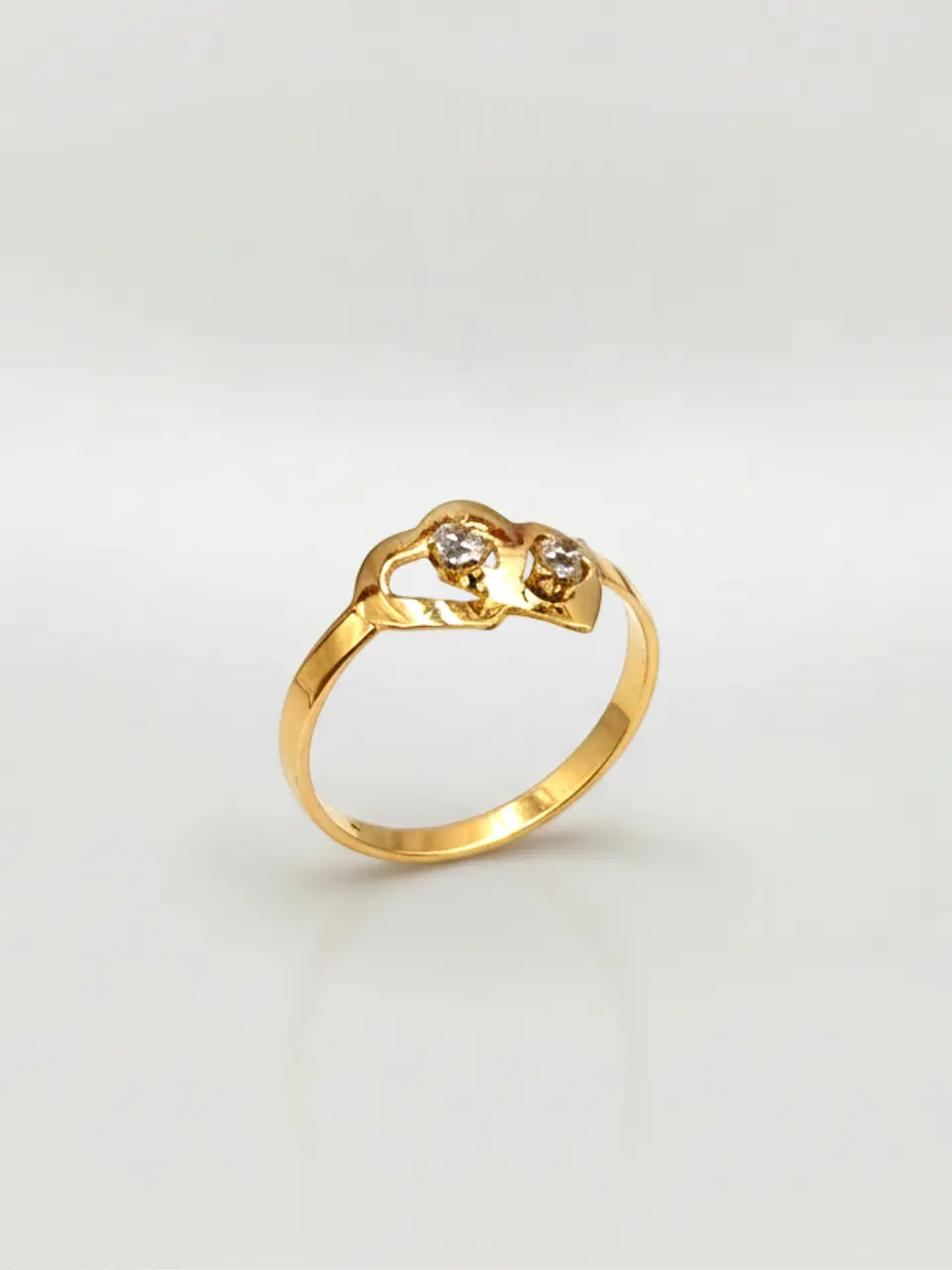 Anillo Almas Gemelas con Circones Oro 18k 3