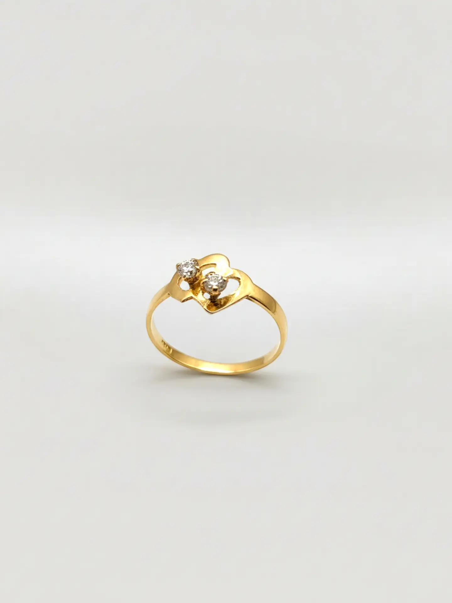 Anillo Almas Gemelas con Circones Oro 18k 4