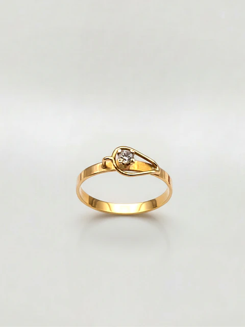 Anillo Juvenil Estilo Cinturón Circón Oro 18k