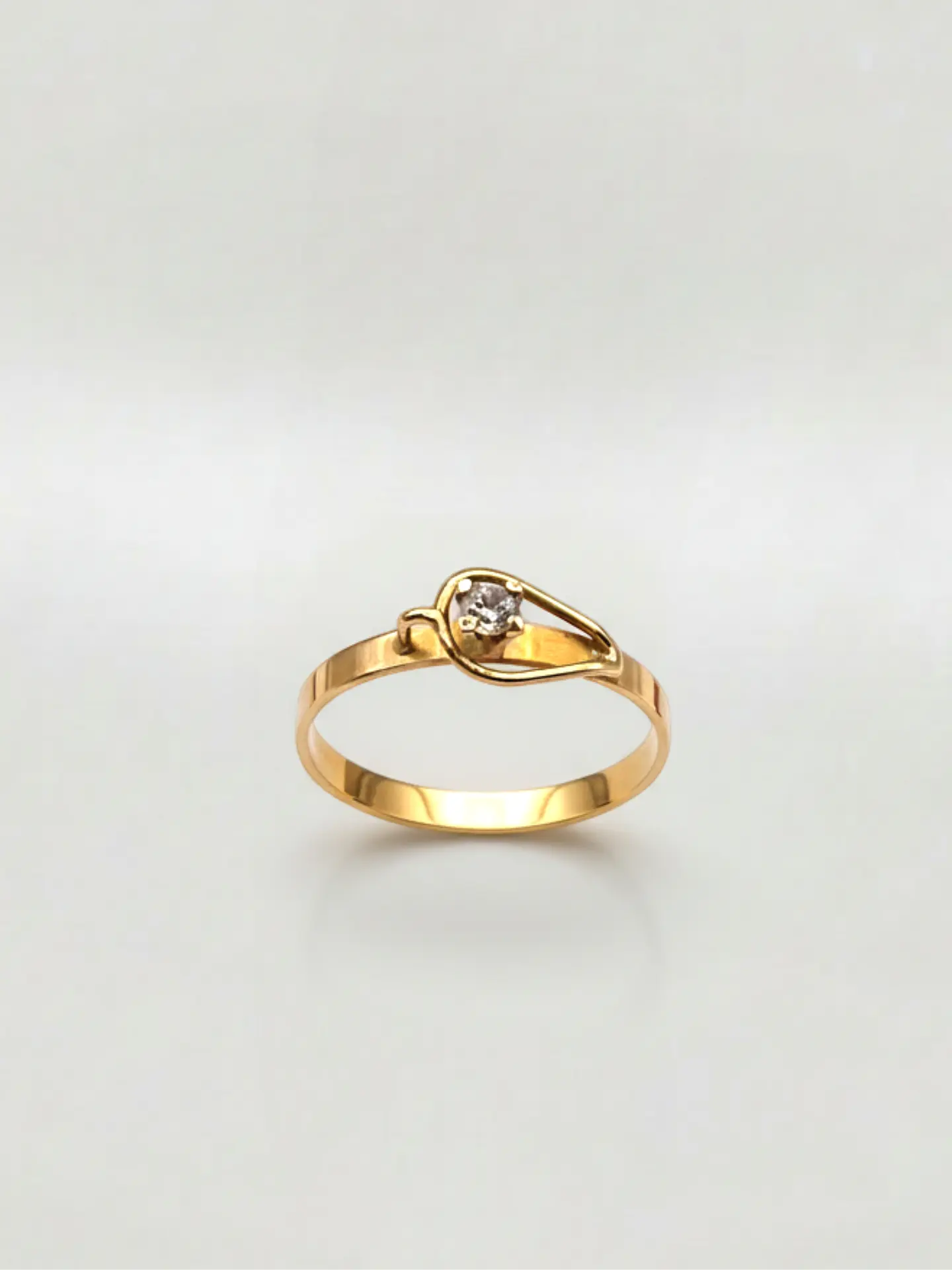 Anillo Juvenil Estilo Cinturón Circón Oro 18k 1