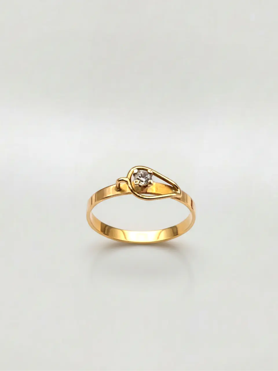 Anillo Juvenil Estilo Cinturón Circón Oro 18k 1