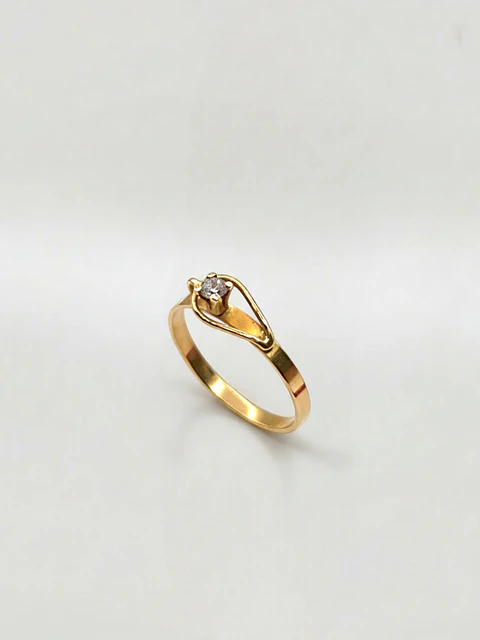 Anillo Juvenil Estilo Cinturón Circón Oro 18k