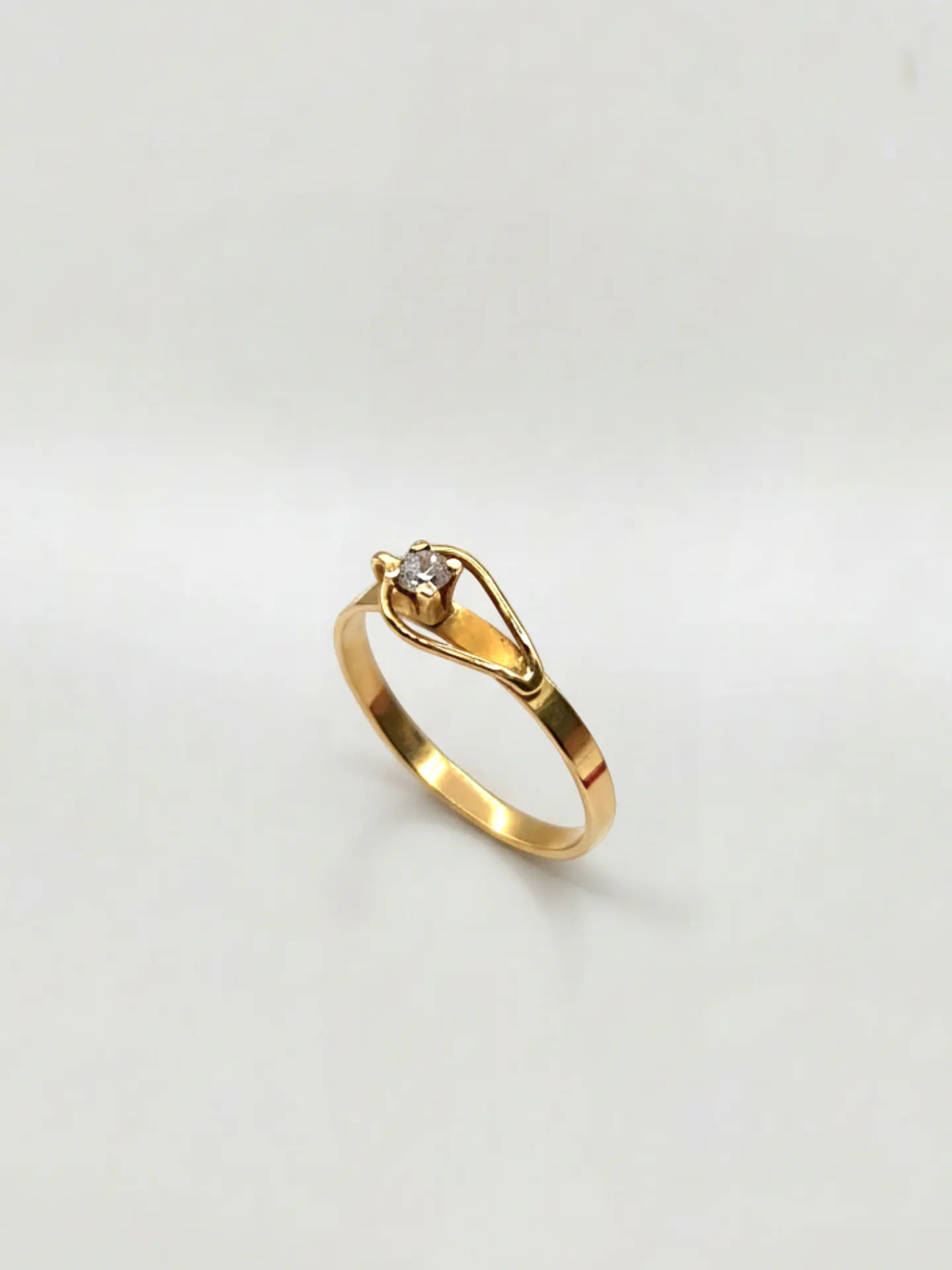 Anillo Juvenil Estilo Cinturón Circón Oro 18k 2