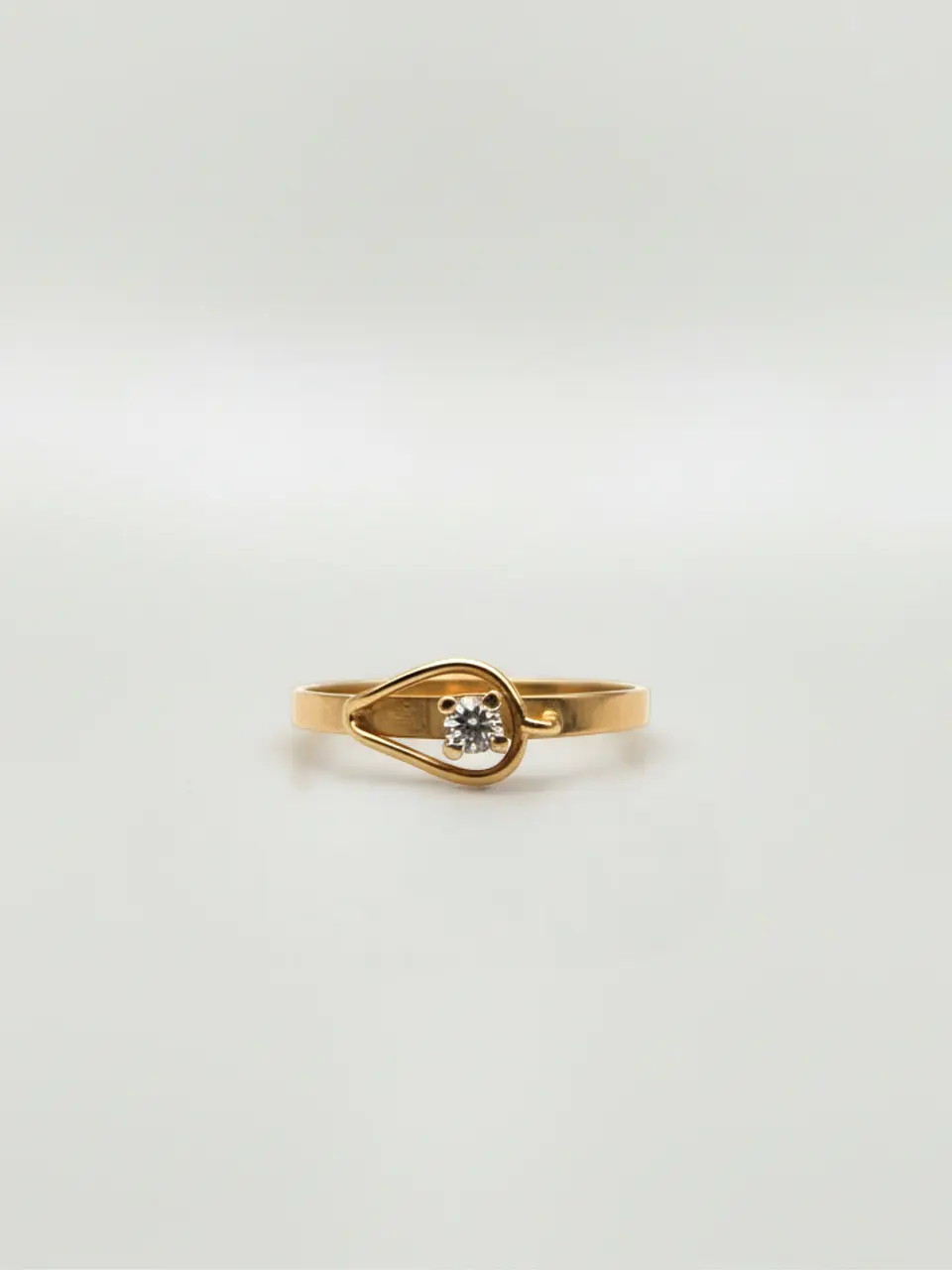 Anillo Juvenil Estilo Cinturón Circón Oro 18k 4