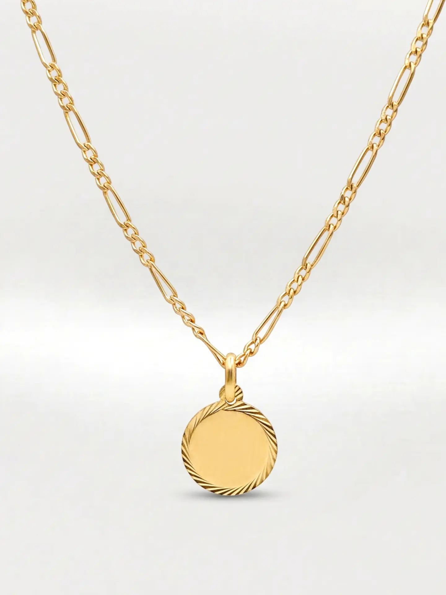 Cadena Cartier con Disco Espejo Oro 18k 2