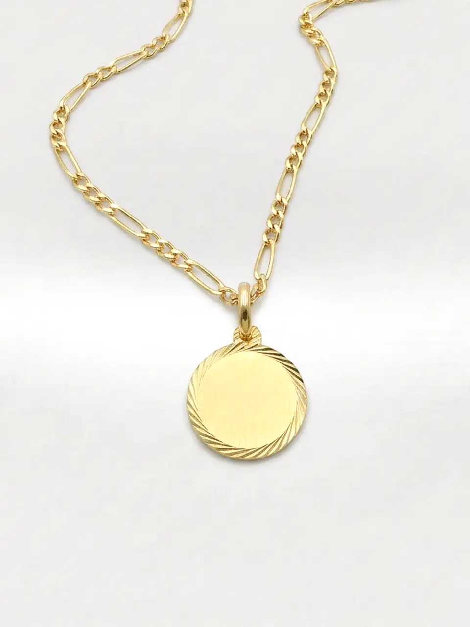 Cadena Cartier con Disco Espejo Oro 18k 3