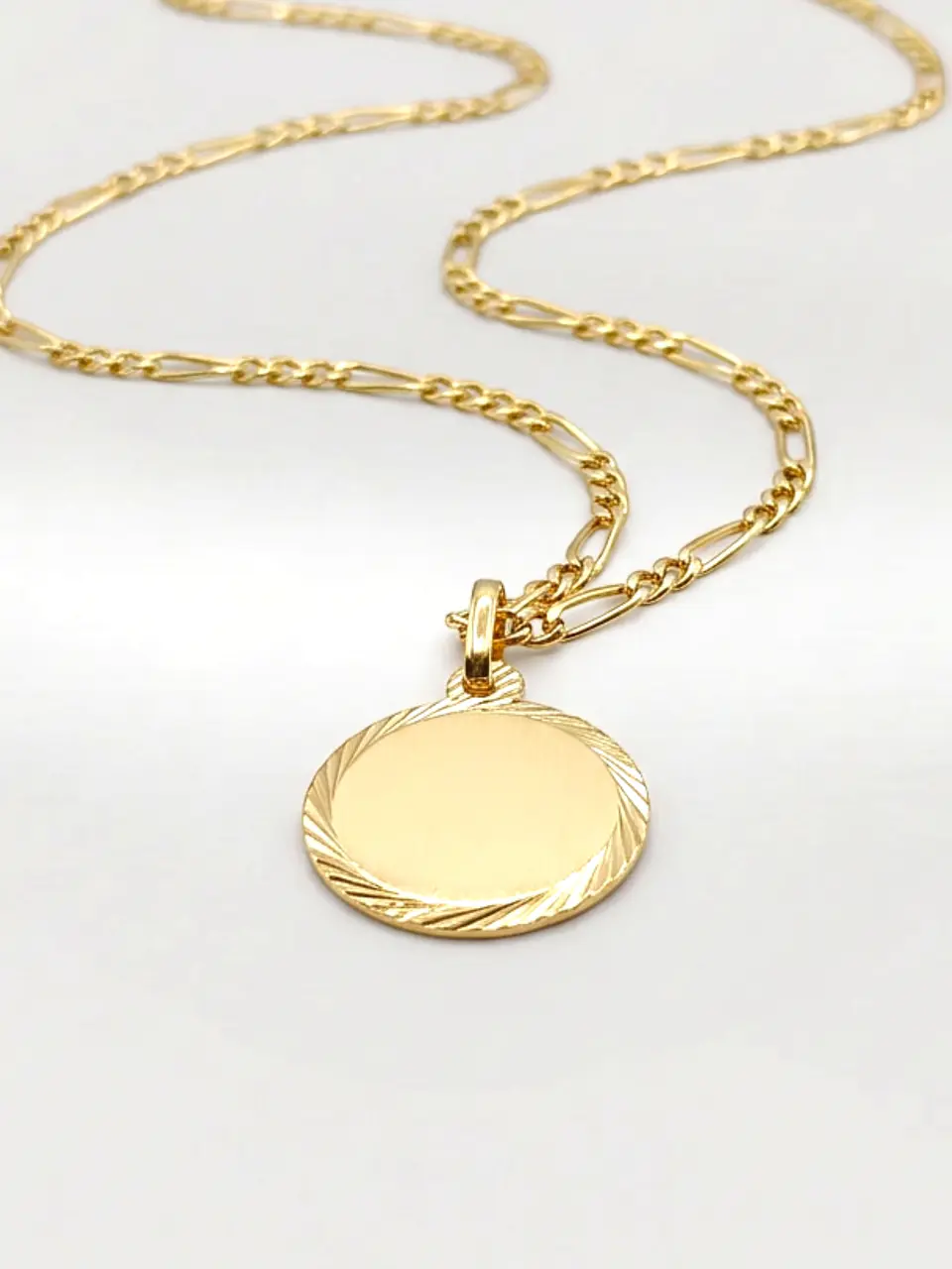 Cadena Cartier con Disco Espejo Oro 18k 4