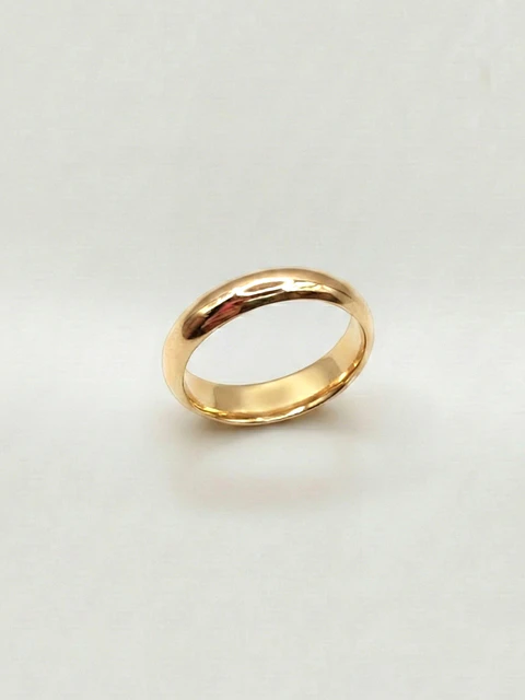 Argolla Individual Estilo Inglés Chico Oro 18k