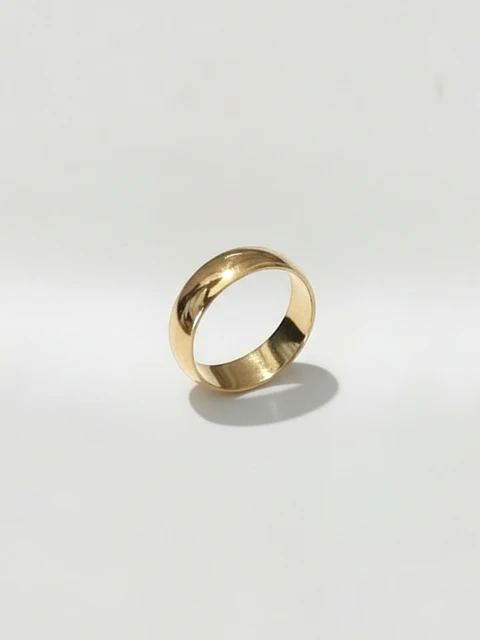 Argolla Individual Media Caña Oro 18k