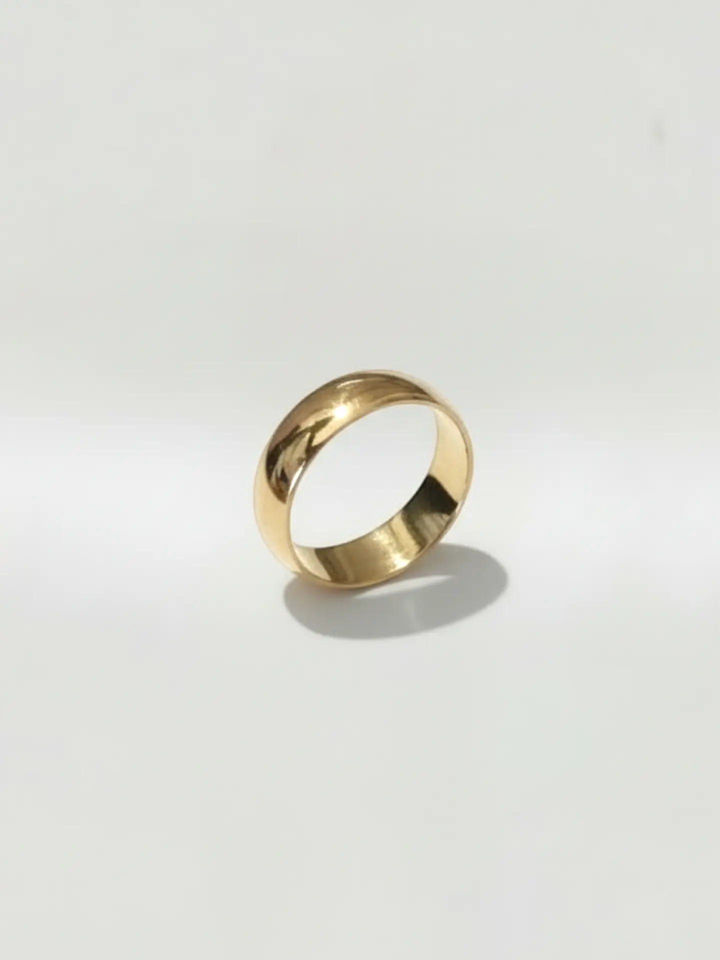 Argolla Individual Media Caña Oro 18k 1